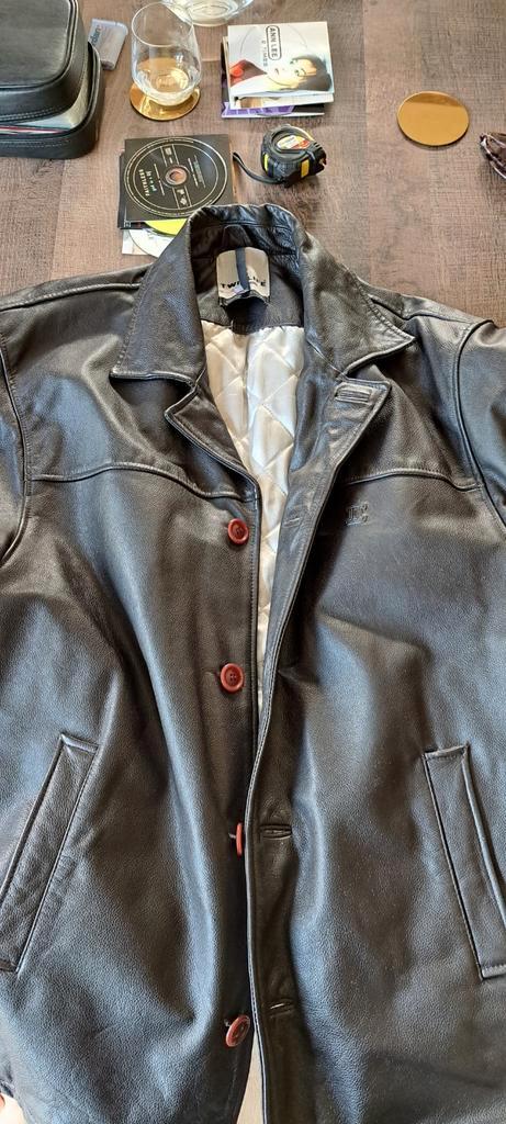 Vintage TWINLIFE Leren Jas - Maat XL, Kleding | Heren, Jassen | Zomer, Gedragen, Maat 56/58 (XL), Zwart, Ophalen of Verzenden