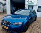 Audi A3 2.0 TFSI AUTOMAAT DSG  Flippers 3D 2005 Blauw APK, 1345 kg, Stof, 4 cilinders, 1984 cc