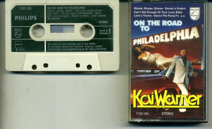 Kai Warner On The Road To Philadelphia 12 nrs cassette 1975, Cd's en Dvd's, Cassettebandjes, Zo goed als nieuw, Origineel, R&B en Soul