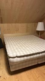 Hästens 2 persoons boxspring bed 180x200 met topper, Ophalen, Gebruikt, Beige, Tweepersoons