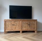 Uniek tv meubel, Huis en Inrichting, Kasten | Televisiemeubels, Ophalen, 150 tot 200 cm, Teakhout, Zo goed als nieuw