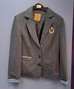 L'Argentina blazer blauw sweatstof + borduursel M nr 47028