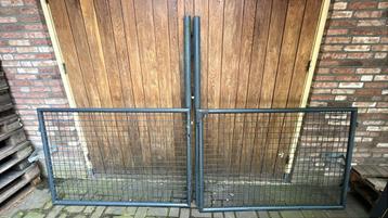 dubbele tuinpoort – 100 x300 cm – Antraciet (RAL7016) beschikbaar voor biedingen