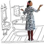 Te koop: Helemaal nieuwe jurk – House of Dots “Nurse Coconut, Ophalen of Verzenden, Nieuw, Maat 46/48 (XL) of groter, Onder de knie