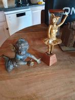 Vintage Engel en Ballerina Beeldjes antiek brons, Antiek en Kunst, Ophalen of Verzenden