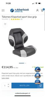 Boot Talamex Klapstoel sport duo grijs, Watersport en Boten, Ophalen, Zo goed als nieuw, Overige typen