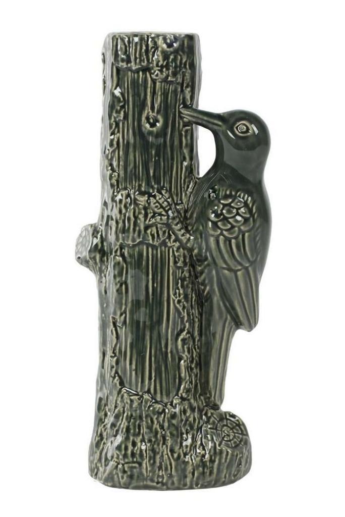 OPRUIMING - SPECHT AAN STAM - KERAMIEK VAN 9,95 NU 4,50, Verzamelen, Dierenverzamelingen, Nieuw, Beeldje of Figuurtje, Vogel, Ophalen of Verzenden