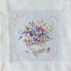 Borduurwerk, Lanarte, zijde, bloem, stilleven, vintage, Hobby en Vrije tijd, Ophalen, Gebruikt, Handborduren, Overige typen