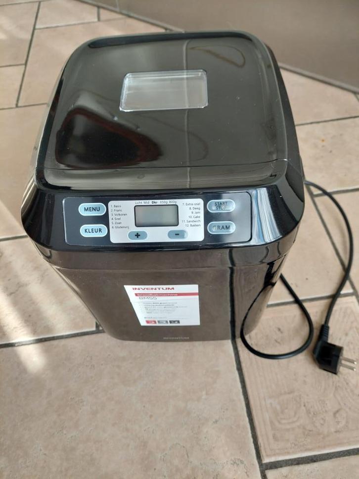 broodbakmachine te koop, Witgoed en Apparatuur, Broodbakmachines, Zo goed als nieuw, Met timer, 400 tot 800 gram deeg, Kijkvenster