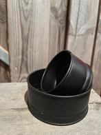 Zwarte Metalen Bakjes - Set van 2, Ophalen of Verzenden, Nieuw, Metaal