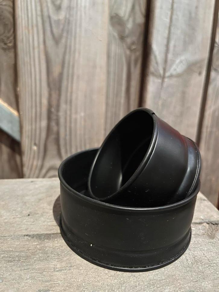 Zwarte Metalen Bakjes - Set van 2, Huis en Inrichting, Woonaccessoires | Kandelaars en Kaarsen, Nieuw, Metaal, Ophalen of Verzenden