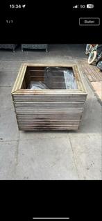 Houten Plantenbak op Wielen 80x80, Ophalen, Gebruikt, Vierkant, Binnen
