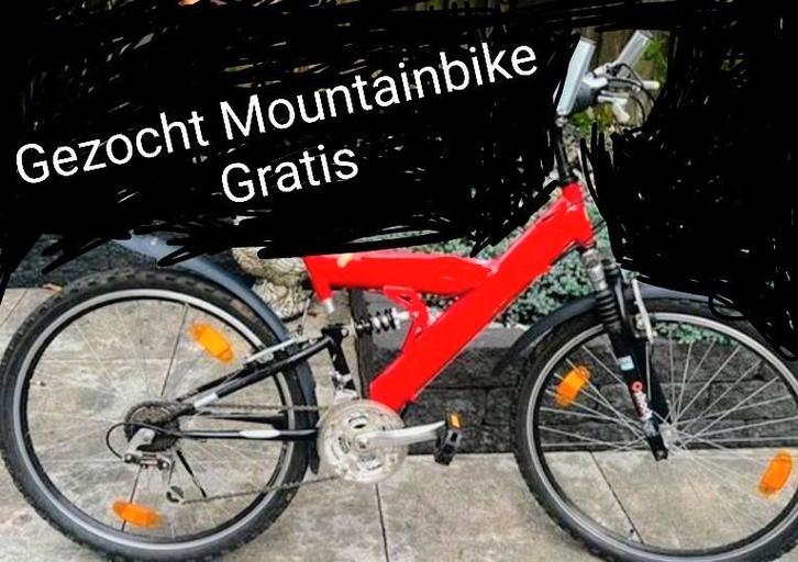 Gezocht Mountainbike Gratis, Fietsen en Brommers, Fietsen | Jongens, Gebruikt, 22 inch, Ophalen of Verzenden