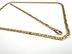 14 Karaat Bicolor Gouden Figaro Set – Handgemaakt in Italië, Sieraden, Tassen en Uiterlijk, Kettingen, Met hanger, Gebruikt, Ophalen of Verzenden