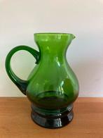 Groene Glazen Kan, Ophalen of Verzenden, Minder dan 50 cm, Groen, Glas