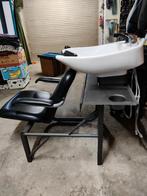 Wastafel met kappersstoel, Huis en Inrichting, Stoelen, Ophalen, Gebruikt, Overige kleuren, Twee