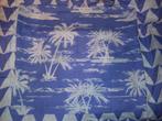 Palmboom dekbed eenpersoons, Blauw, Dekbedovertrek, Gebruikt, Ophalen of Verzenden