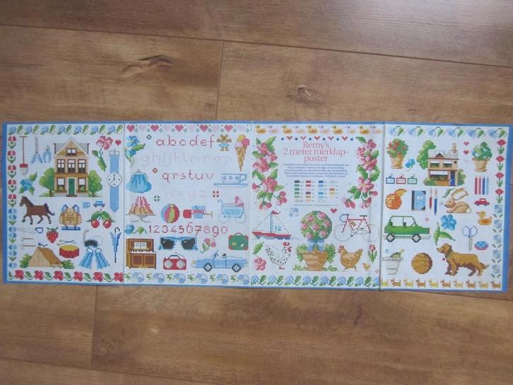 Remy Ludolphy 2 meter merklap poster met kleurencode DMC, Hobby en Vrije tijd, Borduren en Borduurmachines, Nieuw, Patroon, Handborduren