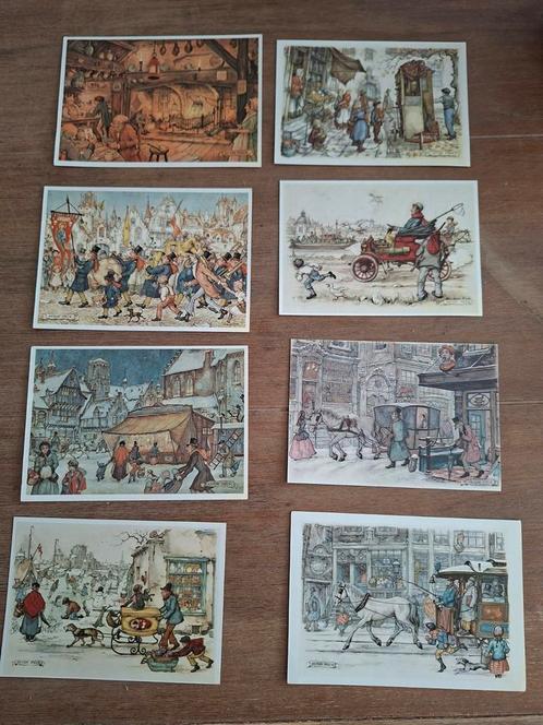 Set van 16 unieke Anton Pieck ansichtkaarten – nostalgische, Verzamelen, Foto's en Prenten, Zo goed als nieuw, 1980 tot heden