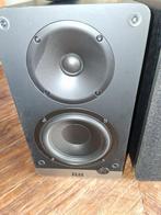 een  stel elac speakers, Audio, Tv en Foto, Luidsprekers, 60 tot 120 watt, Niet werkend, Front, Rear of Stereo speakers, Ophalen