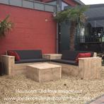 Zeer nette houten loungeset op maat, Meer dan 8 zitplaatsen, Nieuw, Ophalen of Verzenden, Loungeset