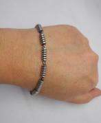 Zilveren massieve wokkelschakel armband nr.576