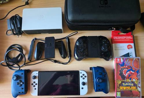 Nintendo switch OLED ,Pokemon Escarlata,controller extra., Spelcomputers en Games, Spelcomputers | Nintendo Switch, Zo goed als nieuw