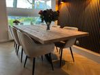 Tafel met spinnepoot 220x100, Huis en Inrichting, Tafels | Eettafels, Ophalen, 200 cm of meer, Zo goed als nieuw, Vijf personen of meer