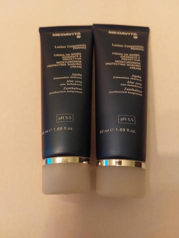 2 nieuwe verpakkingen Medavita scheercreme (advr 119) beschikbaar voor biedingen