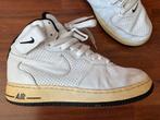 Nike Air Force 1 mid “Drum Island” vintage white leather ‘05, Wit, Ophalen of Verzenden, Sneakers of Gympen, Gedragen