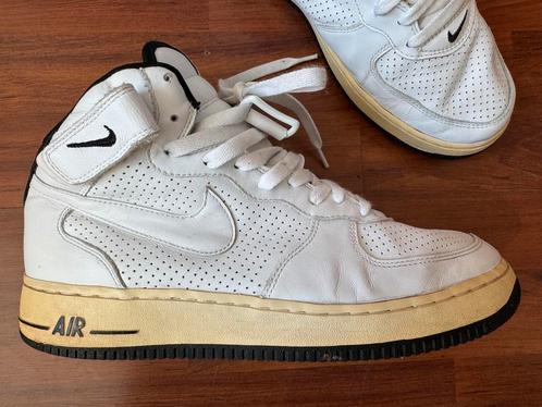 Nike Air Force 1 mid “Drum Island” vintage white leather ‘05, Kleding | Heren, Schoenen, Gedragen, Sneakers of Gympen, Wit, Ophalen of Verzenden
