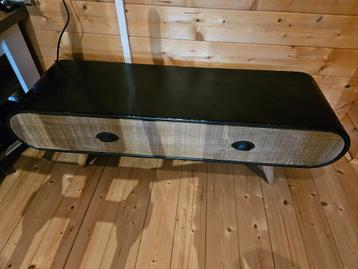 Industrieel hout / aluminium Ladekastje (120x35) beschikbaar voor biedingen