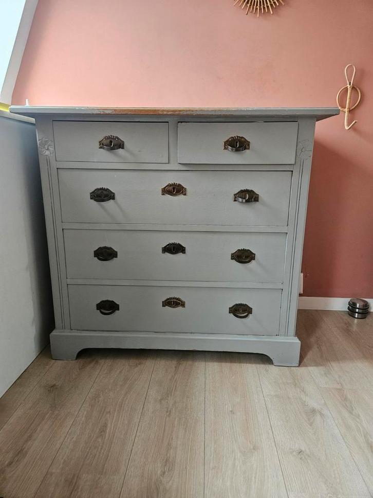 Grenen commode/ladenkast met 5 lades, Kinderen en Baby's, Kinderkamer | Commodes en Kasten, Gebruikt, 90 tot 105 cm, Ophalen of Verzenden