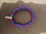 Roze,blauwe armband met schelpje, Overige kleuren, Kunststof of Plastic, Nieuw, Ophalen of Verzenden