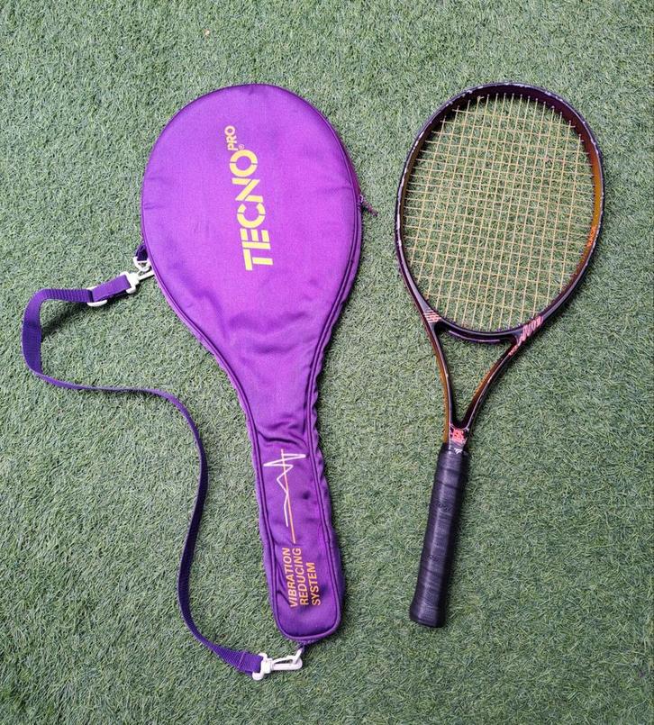 Dunlop 95 Isis Rage L3 tennisracket Paars-Oranje, Sport en Fitness, Tennis, Gebruikt, Racket, Dunlop, L3, Ophalen of Verzenden