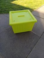 Krat met deksel en wieltjes, Doe-het-zelf en Verbouw, Kratten en Dozen, Ophalen, Zo goed als nieuw, 60 cm of meer, Krat