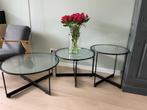 Bijzet/salon tafeltjes 3 stuks, Ophalen, Gebruikt, 50 tot 100 cm, 50 tot 75 cm