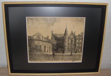 s'Gravenhage , gevangenispoort  1900-1944 - nieuw ingelijst beschikbaar voor biedingen