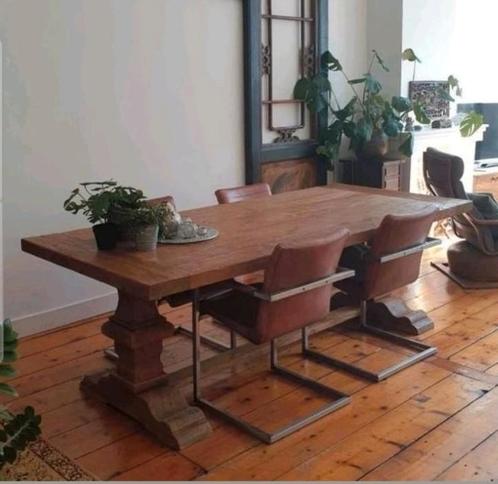 Mooie rustieke kloostertafel / eettafel, Huis en Inrichting, Tafels | Eettafels, Zo goed als nieuw, 50 tot 100 cm, 200 cm of meer