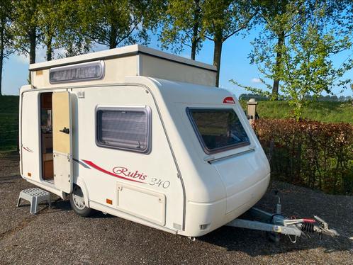 Trigano rubis 340, Caravans en Kamperen, Caravans, Particulier, Treinzit, Luifel, Ophalen of Verzenden