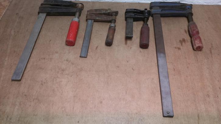 Lijmtangen gegoten 4x (kleine Bessey), Doe-het-zelf en Verbouw, Gereedschap | Handgereedschap, Gebruikt, Ophalen of Verzenden