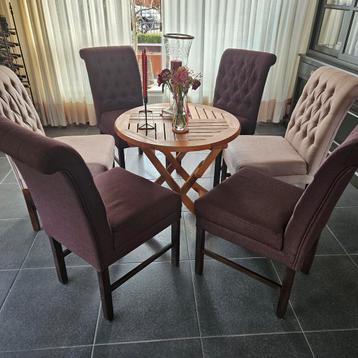6 Landelijke eettafelstoelen (als nieuw!) beschikbaar voor biedingen
