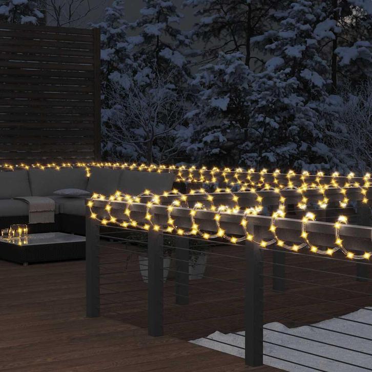 Lichtslinger met 1200 LED's warmwit 50 m PVC, Tuin en Terras, Buitenverlichting, Nieuw, Minder dan 50 watt, Netvoeding, Led, Ophalen of Verzenden