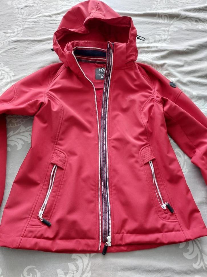 Jas Softshel, maat L, Kleding | Dames, Jassen | Winter, Zo goed als nieuw, Maat 42/44 (L), Rood, Ophalen of Verzenden