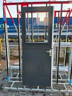 Hard houten boeren deur, dubbele deur met HR++ glas., Doe-het-zelf en Verbouw, Deurkozijn, Zo goed als nieuw, 150 tot 225 cm, Inclusief glas