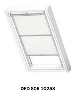 Velux verduisterend rolgordijn + plissé, geschikt voor GGL 4, Ophalen, Gebruikt, Wit, 50 tot 100 cm