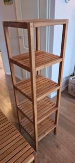 Ikea Houten badkamer Rek met 4 Planken, Ophalen, Zo goed als nieuw
