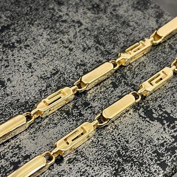 14k gouden ketting prachtig schakel monte carlo beschikbaar voor biedingen