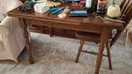 Donker eiken eettafel met uitschuifbare delen, Ophalen, Gebruikt, 50 tot 100 cm, Eikenhout