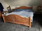 Houten bed 180x210 met 2 nachtkastjes, Ophalen, Bruin, 210 cm, Tweepersoons